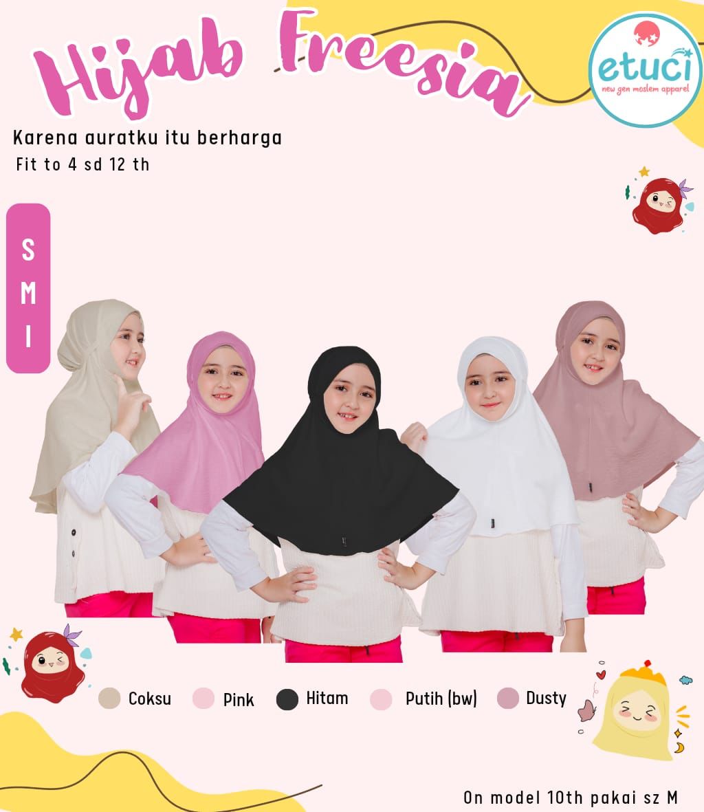 Bergo Freesia 4-8 Tahun by Etuci