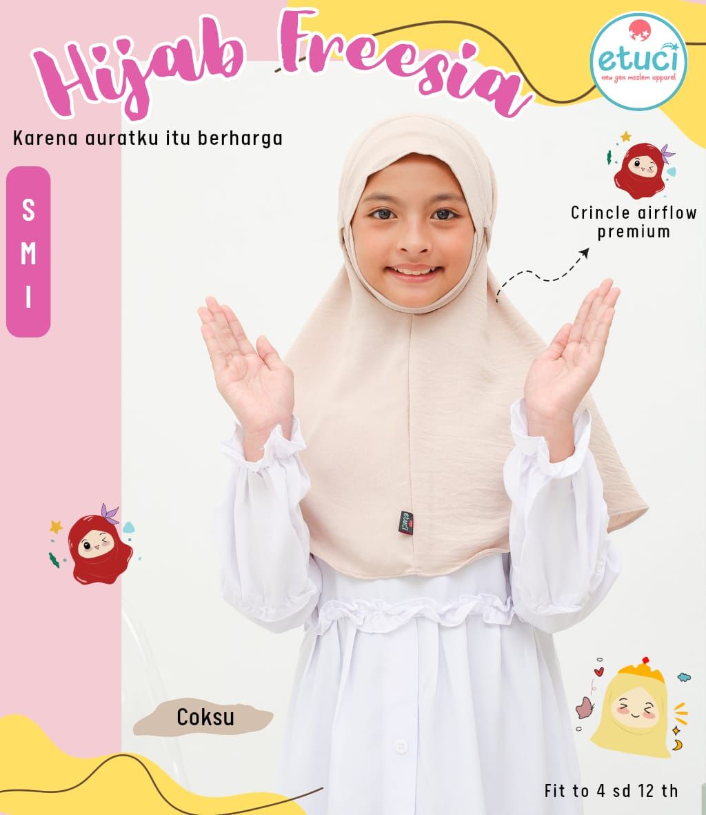 Bergo Freesia 4-8 Tahun by Etuci - Gambar 4
