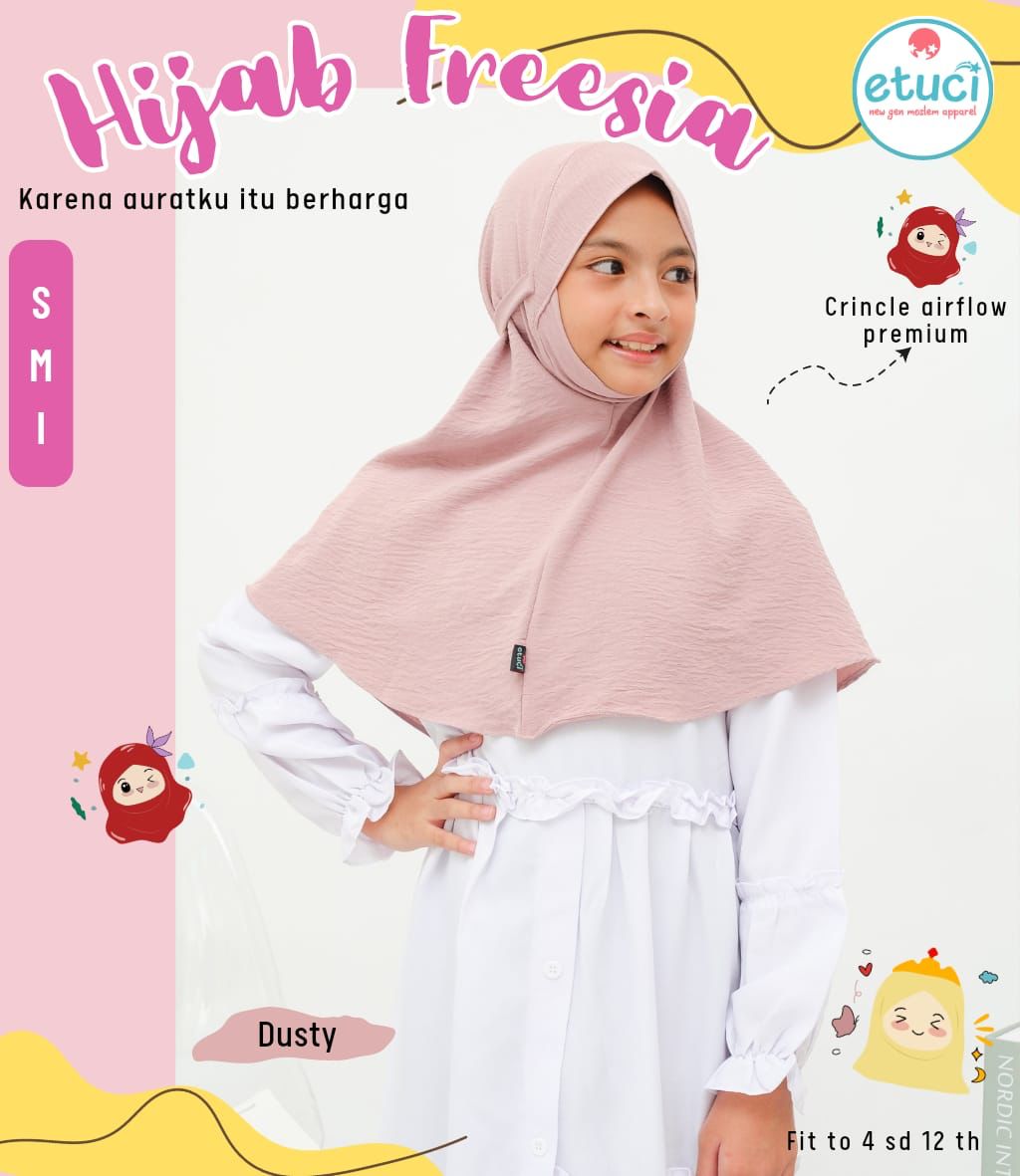 Bergo Freesia 4-8 Tahun by Etuci - Gambar 6